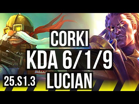 CORKI & Nautilus vs LUCIAN & Nami (ADC) | 6/1/9 | KR Grandmaster | 25.S1.3