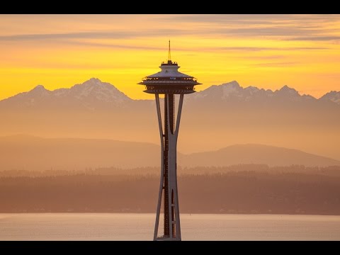 Seattle Timelapse: Space Needle at Sunset