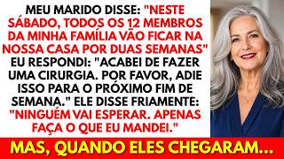 Meu marido trouxe 12 parentes para a nossa casa 5 dias após minha cirurgia — quando eles chegaram...