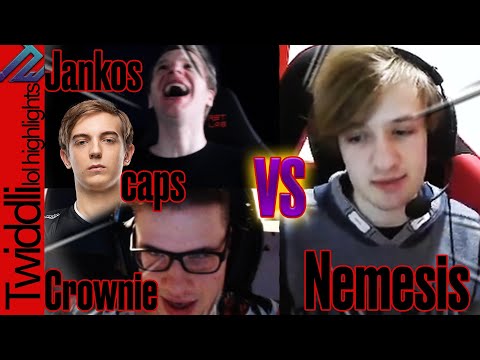 Nemesis vs Jankos + Crownie + Caps | Who win? | Triple stream highlights
