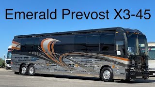 A preview image of the linked video showcasing 2014 Emerald Prevost X3-45