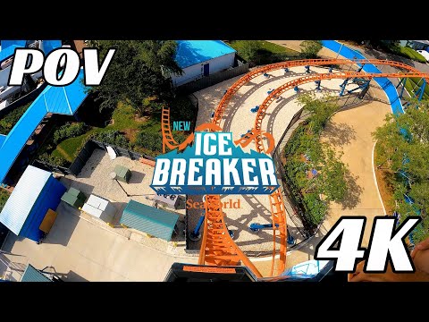 Ice Breaker Front Row POV - SeaWorld Orlando - 4K 60fps
