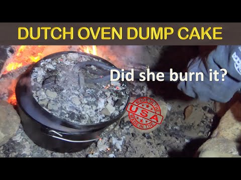 CAST IRON LODGE DUTCH OVEN CAMPFIRE DESSERT - Blueberry Dump Cake