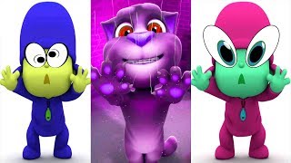Learn colors with My Talking Lady DOG My Talking Tom and Pocoyo. Colours for kids