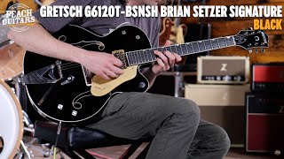 Video thumbnail for No Talking...Just Tones | Gretsch G6120T-BSNSH Brian Setzer Signature Nashville Hollow Body | Black by Peach Guitars