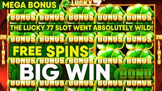 CRAZY BIG WIN ON SLOT LUCKY 77 π MEGA BONUS & FREE SPINS EXPLOSION! π₯π°