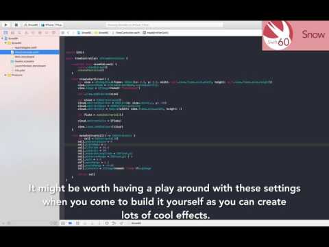 Swift60 - Snow particles in Swift 3 (CAEmitterLayer and particles)