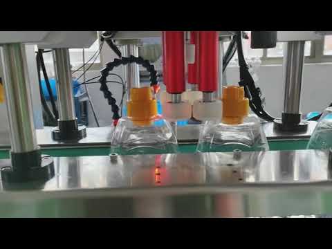 linear bottle cap tightener machine with lid sorting bowl #bottlecapping #equipment #fyp