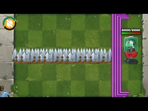 Pvz 2 Plants Power Up Vs Shield Zombie 80000 Hp !! Who Will Win?