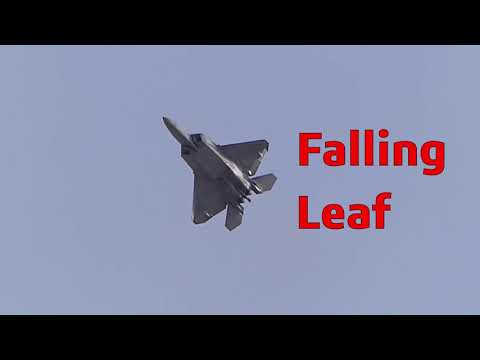 F-22 Raptor does Falling Leaf and Cobra Maneuver!