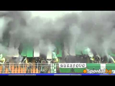 Neftochimic's choreography before the derby with Botev (Plovdiv)