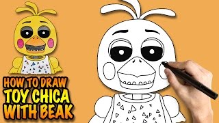 How to draw Toy Chica with Beak - Easy step-by-step drawing lessons for kids