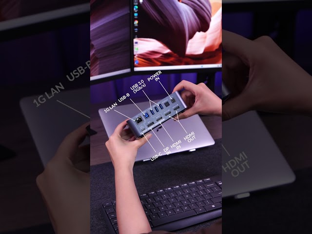 Vídeo relacionado con Cable Matters Conmutador KVM Switch USB C doble 4K 60Hz para 2 ordenadores HDMI, DisplayPort y 4x USB 3.0 -Control remoto Thunderbolt 4 USB4 compatible para MacBook Pro XPS Carga de host no compatible