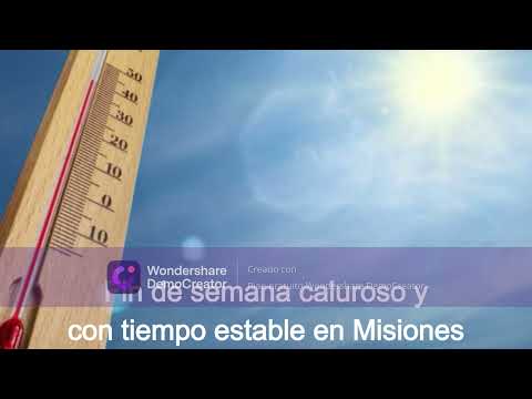🌡️🌤️Fin de semana caluroso y con tiempo estable en Misiones