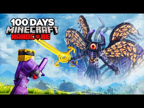 I Survived 100 Days in DARK FANTASY Minecraft Hardcore!