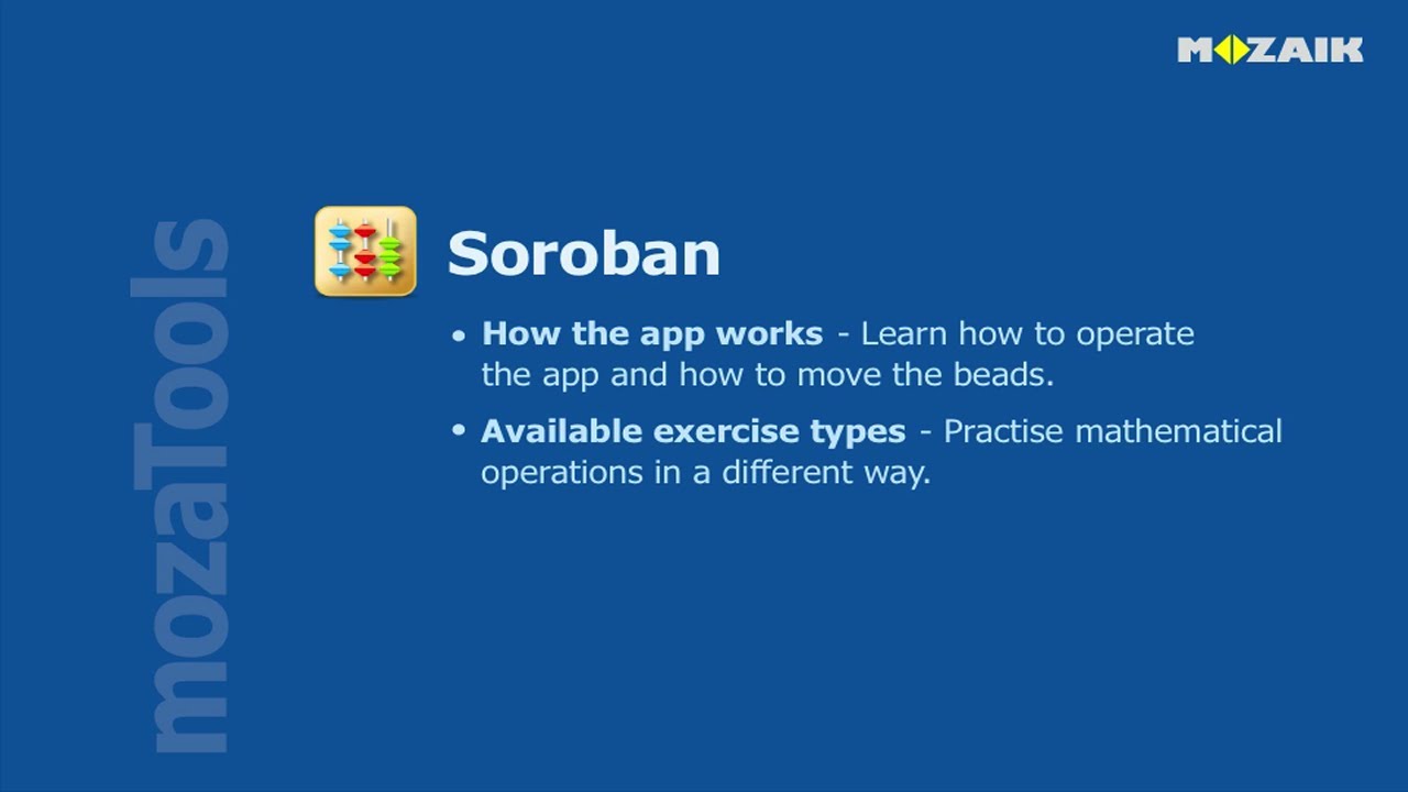 mozaBook Interactive Teaching Software - Soroban tutorial video