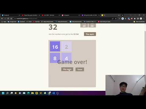 Tôi chơi game 2048 nhưng chỉ có 2x2