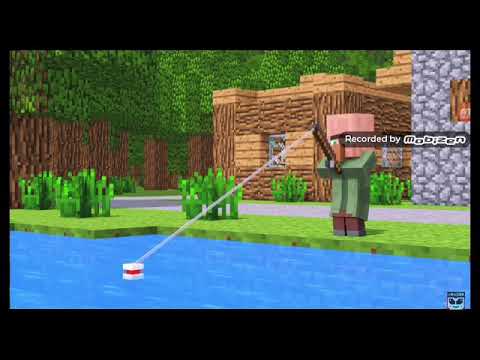 Zombie VS Villager Life Fishing Scene