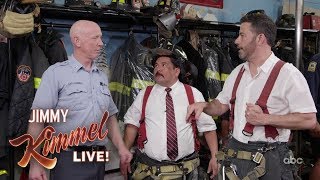 Jimmy Kimmel & Guillermo Visit a New York Firehouse