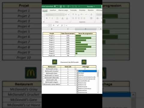 Créer des magnifiques affichages en barres de progression sur #excel #tips #astuceexcel #facile #fy