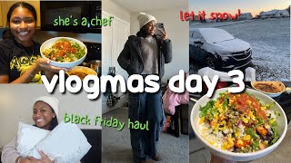 vlogmas day 3 | black friday haul & a snow day!