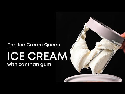 ICE CREAM | WITH XANTHAN GUM - No eggs, perfect texture! Just milk, cream, sugar, and xanthan gum