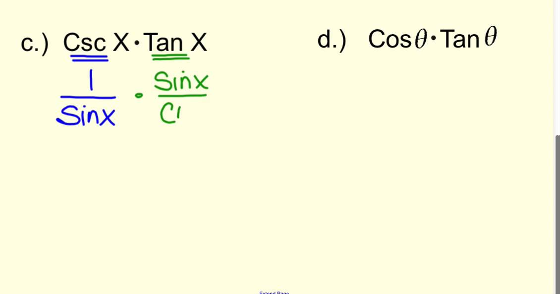 Simplifying Trig Expressions Part 1