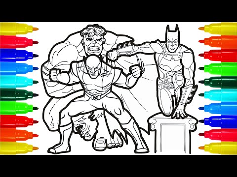 Wolverine Batman Hulk Coloring Pages/Superheroes Coloring Pages