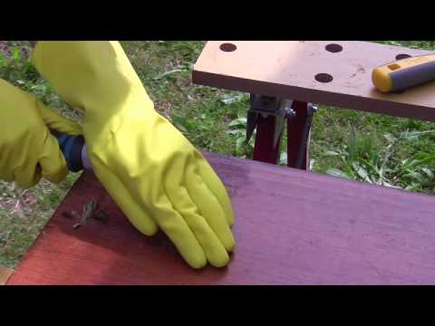 Just About Sailing August 2019 - re-varnishing everything, stage one - removing the old varnish