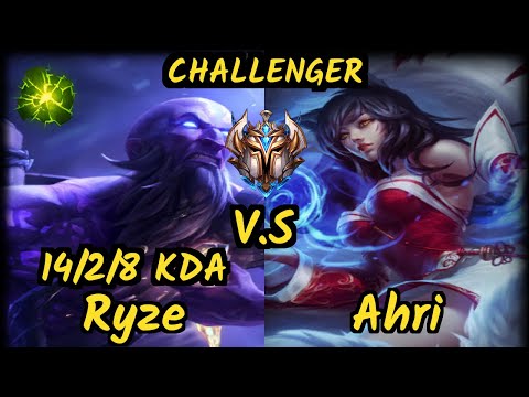 FNC.A MagiFelix (RYZE) vs AHRI - 14/2/8 KDA MID CHALLENGER GAMEPLAY - EUW