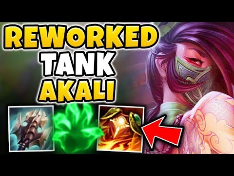 THIS TANK REWORKED AKALI BUILD IS GOD MODE! SEASON 8 REWORKED AKALI GAMEPLAY - League of Legends