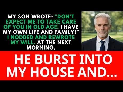 My Son Wrote Don't Expect Me To Take Care Of You In Old Age! I Have My Own Life And Family!