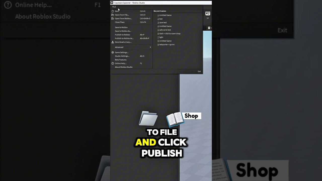Roblox Studio Tip 25: How To Publish  A Roblox Game! #robloxstudio #roblox #coding