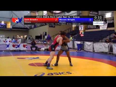 FILA Cadet Greco Final 85kg - Sam Brooks (Illinois) vs. Mason Wright (Illinois)