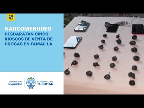 Desbaratan cinco kioscos de venta de drogas en Famaillá