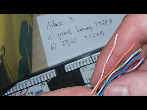 [INF.02] Połączenie panelu krosowego z wtyczką RJ-45 wg sekwencji T568B