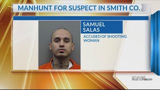 Smith County deputies searching for man accused of shooting woman early Friday morning