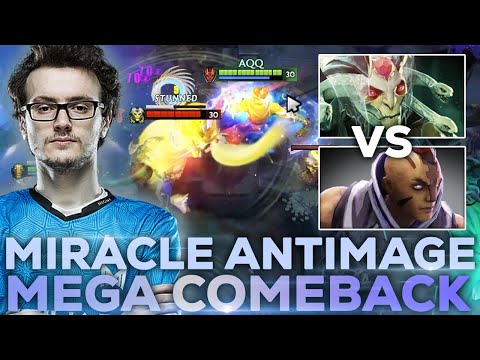 Miracle God Anti-Mage vs Epic Medusa - Intense Mega Creeps Comeback Dota 2