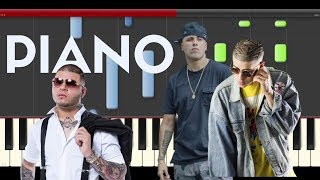 Rvssian Si Tu lo Dejas Bunny Jam King Kosa Piano Midi tutorial Sheet app Cover Karaoke