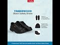 Timberwood TW12 Genuine Leather Steel Toe Black Work Safety Shoes, Size: 9