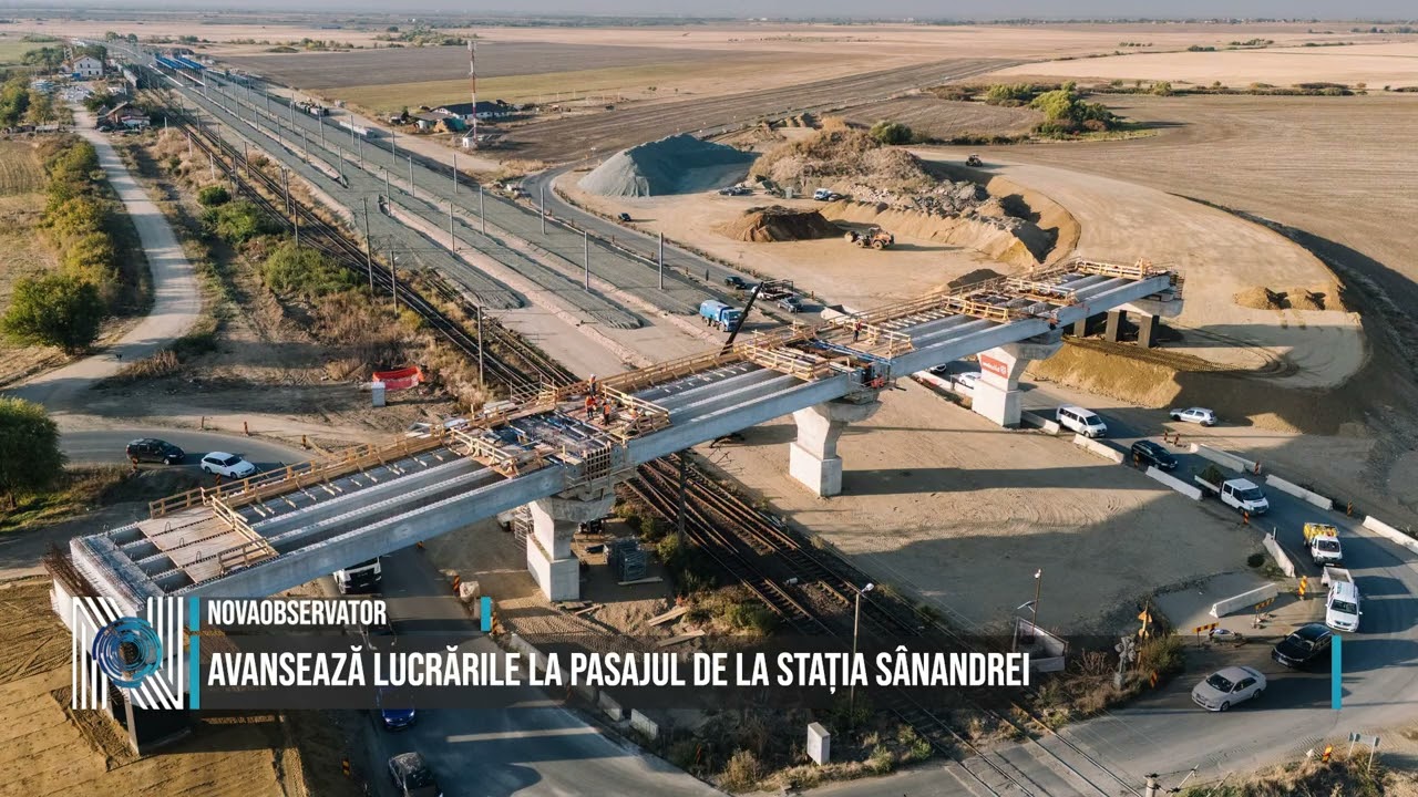 Avansează lucrările la pasajul de la Stația Sânandrei