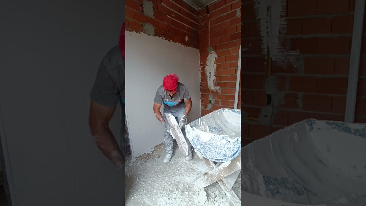 como e aplicado o gesso. fiz uma parede com gesso em 10 minutos . agora só pintar