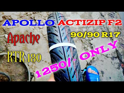 Apollo actizip f2 Front Tyre For Apache RTR 180 । Best tyre for apache bike       #withme