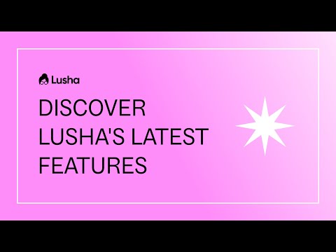 Lusha Product Updates Webinar- Q3 2024 video thumbnail