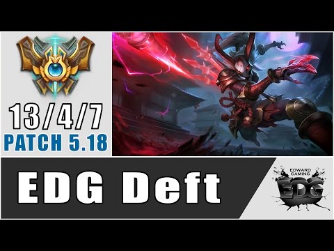 EDG Deft - Kalista vs Kog'maw - ADC - Season 5 - Patch 5.18 - KR SoloQ Challenger