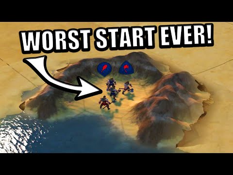 Worst Start Ever in Civilization 6 - Deity Challenge