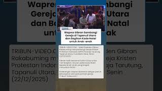 Momen Gibran Berbagi Kado Natal untuk Anak-anak saat Sambangi Gereja di Tapanuli Utara