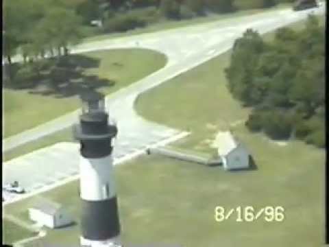 Aerial tour of the North Carolina Outer Banks and Bodie Island Lighthouse.