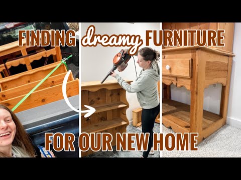 Our Dreamy New Living Room Hutch 😍 | Vintage Pine Hutch | Living Room Decorating 