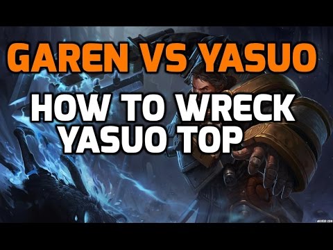 Garen vs Yasuo top S6 - How to beat yasuo in lane LOL - FULL COMMENTARY